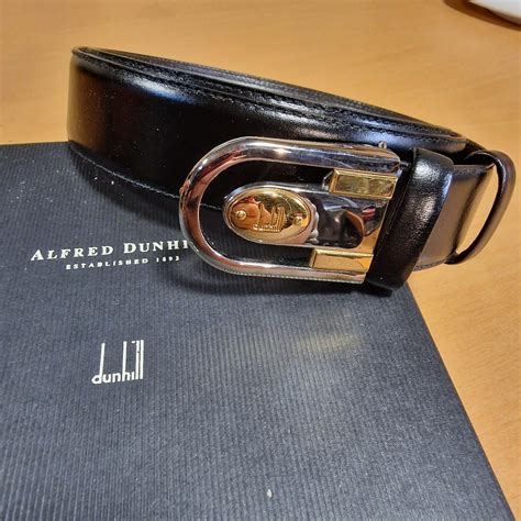 Vintage Alfred Dunhill men's reversible leather belt unworn  